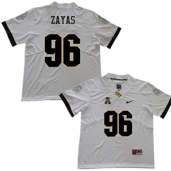 Men #96 Stephon Zayas UCF Knights College Football Jerseys Sale-White